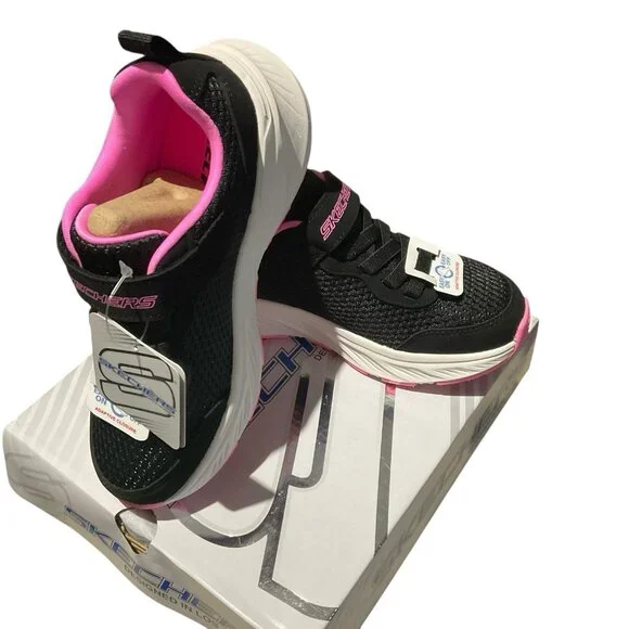 Skechers Girl’s Black/pink Running Shoes Edgeride - Smooth Journey Size 12.5 - Picture 7 of 8